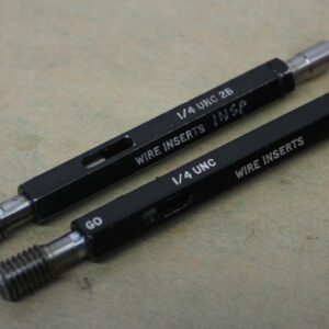 1/4" x 20 Tpi 2B UNC Wire Insert GO NOGO & Core Thread Plug Gauge ME1081