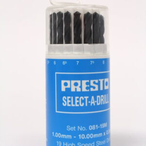 PRESTO M19 HSS DIN338 SELECT-A SET 1.0mm - 10.0mm x 0.5mm